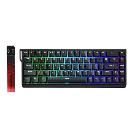YUNZII MAD68 HE Clavier Gamer Filaire 8000Hz (Noir, Magnetic Amber Pro) | Rapid Trigger, Switch Magnétiques à Effet Hall, RGB, 6