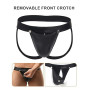 ohyeahlady Jockstrap Homme Cuir PU Ouvert Devant Grande Taille | String Ficelle Ouvert Bretelle, Slip Chic Poche Ouverable,Tanga