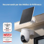 EZVIZ 3K+(6MP) 2PK Caméra Extérieure sans Fil CB8 Lite+5W Panneau Solaire | Mode AOV (Enregistrement 24h/24), Détection de Perso