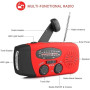 Radio Solaire d’Urgence, Radio à Manivelle Auto-alimentée avec Lampe de Poche LED, Météo AM/FM/WB avec Batterie Rechargeable 200