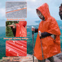 Editbar Lot de 4 ponchos de survie urgence, poncho de pluie urgence, couverture de sauvetage, sac de couchage, couverture thermi