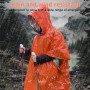 Editbar Lot de 4 ponchos de survie urgence, poncho de pluie urgence, couverture de sauvetage, sac de couchage, couverture thermi