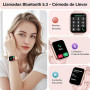 Montre Connectée Femme pour Samsung, iPhone, Android, 1.8" Smartwatch avec Appel Bluetooth, Voix de l'IA, Alexa intégrée, Smartw