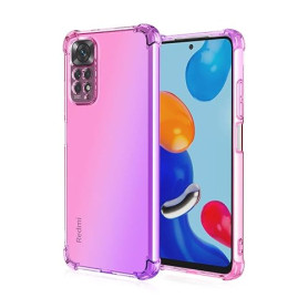 HONLEN Coque pour Redmi Note 11 Pro (4G) / 11 Pro 5G / 12 Pro (4G) / 11E Pro Étui, (6.67" inches) Transparente Dégradée TPU Sili