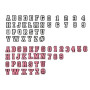 Hugwish Chaussures Charm Lettre Alphabet A-Z Numero 0-9 74pcs, Pins Lettre Shoe Charm Bricolage Pour Femme Enfant