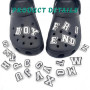 Hugwish Chaussures Charm Lettre Alphabet A-Z Numero 0-9 74pcs, Pins Lettre Shoe Charm Bricolage Pour Femme Enfant