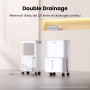 COMFEE' Déshumidificateur Compacte, Absorbe jusqu'à 10L/jour, Mode nuit, Child lock, Minuterie 24H, Réservoir 2,5 L, Pour pièce 