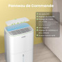 COMFEE' Déshumidificateur Compacte, Absorbe jusqu'à 10L/jour, Mode nuit, Child lock, Minuterie 24H, Réservoir 2,5 L, Pour pièce 
