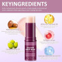 2pcs Calcium Volume Multi Balm Stick Collagene Coreen Stick Anti Rides Coréen Elle Combine Des Propriétés Hydratantes Raffermiss