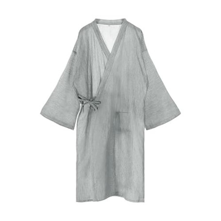 Unisxe Peignoir de Bain Kimono Japonais Chemise de Nuit Lâche Ruban pour Femme Homme Pyjama Japonais Nuisette de Chambre Vêtemen