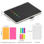 AGPTEK Carnet à Spirale avec Notes Colorées, Bloc Note Carnet de Poche avec Couverture Kraft, Cahier Spirale avec Porte-Stylo (S