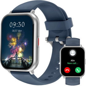 RUIMEN Montre Connectée Homme Femme avec Appel Bluetooth Rappel Intelligent Podometre Moniteur Sommeil Cardiofrequencemetre Oxym