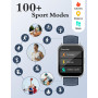 RUIMEN Montre Connectée Homme Femme avec Appel Bluetooth Rappel Intelligent Podometre Moniteur Sommeil Cardiofrequencemetre Oxym