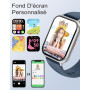 RUIMEN Montre Connectée Homme Femme avec Appel Bluetooth Rappel Intelligent Podometre Moniteur Sommeil Cardiofrequencemetre Oxym
