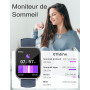 RUIMEN Montre Connectée Homme Femme avec Appel Bluetooth Rappel Intelligent Podometre Moniteur Sommeil Cardiofrequencemetre Oxym