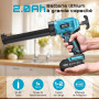 SEESII Pistolet Silicone Électrique avec 2000mAh-Batterie | Pistolet Cartouche Silicone de 4 Vitesses, Anti-goutte, pour 300ML É