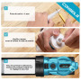 SEESII Pistolet Silicone Électrique avec 2000mAh-Batterie | Pistolet Cartouche Silicone de 4 Vitesses, Anti-goutte, pour 300ML É