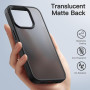 JETech Coque Mate pour iPhone 15 Pro, Noir | Protection de Qualité Militaire, Dos Mat Givré, Finition Anti-Traces de Doigts, Étu
