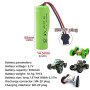 ZYGY 2PCS 3.7V 500mAh Batterie SM-2P & câble de Charge USB pour Télécommande d'ingénierie de véhicule d'entraînement DE35 DE38 D