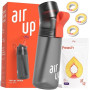 air up® Bouteille d'eau aromatisée Gen 2 (620 ml) gris anthracite + 3 capsules de saveur pêche | Bouteille d'eau sans sucre et a
