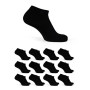 Basic Treasure Lot de 12 Paires Socquettes Sport Unisexes, Noir/Blanc/Gris | Coton respirant, unisexes