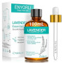 ENYORLI Huile Essentielle de Lavande Naturelle – Aromathérapie, Diffuseur, Massage, Sommeil – Flacon en Verre Ambré 100mL(3.18 f