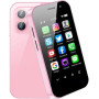 Mini Téléphone Portable 4G, 3", Android 9, Double SIM, Reconnaissance Faciale, GPS, OTC, Google Play - Rose - 32 Go