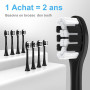 Autonomie de 240 jours Brosse à dents électrique pour Adultes,8 Têtes de Rechange,Batterie Rechargeable,3 Modes,Minuterie de 2,é