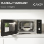 Candy Essenza CMWA32EDLB Four Micro-ondes 1000W 32L Digital, Fonction Décongélation et Nettoyage Auto, Cavité Inox, Plateau Tour