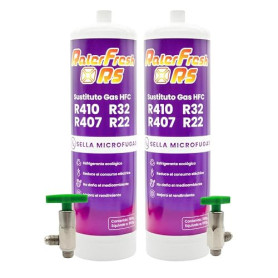 Gaz Réfrigérant Ralerfresh RS, Remplacement pour R410, R32, R407 et R22 pour Climatiseur Split (2 Bouteilles + Clés)