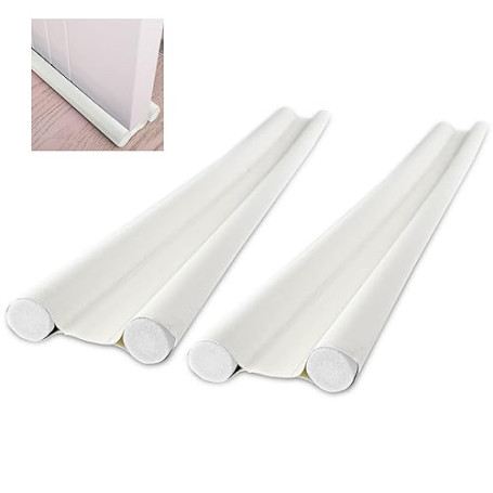 Gvolatee 2 pièces Boudin de Porte Double Isolant 96 cm, Bas de Porte Asolation Anti Froid Lavable et Durable Anti Bruit Insect,