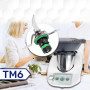Lame De Rechange Pour Thermomix Tm6/Tm7, Couteau MéLangeur En Acier Inoxydable Avec Bague D'éTanchéIté, Compatible Avec Robot Cu