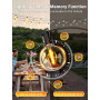 Guirlande Lumineuse Exterieure Dimmable, 30m Guirlande Guinguette Exterieur | APP et Télécommande, Musique Sync, Minuterie, 4 Mo