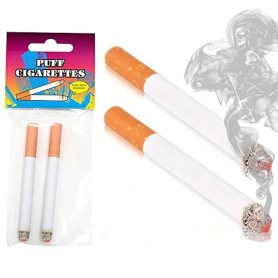 Lot de 2 Fausses Cigarettes Bouffantes - Accessoire de Costume - 8,3 cm - Durable et réaliste - Idéal pour Les fêtes à thème et