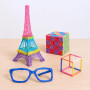 SKTCH3D Stylo 3D Pen Professionnel, PLA, Écran LCD, Loisirs Créatifs – Rose | 50m de filament (10 couleurs, 5m chacune), livret