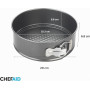 Chef Aid Moule à Gâteau Rond Amovible, Antiadhésif avec Base Démontable pour Démoulage Facile, Adapté au Réfrigérateur et Congél