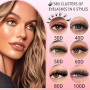 KEYRI 580 Pièces Faux Cils Individuel 30-100D Curl Extension Cils | pour l'extension de Cils à Domicile Kit Faux Cils DIY Kit Ex