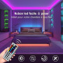 Keepsmile Ruban Led 30m (15mx2), Led Chambre Bluetooth, Bande Led Contrôlé par Télécommande APP, Guirlande Lumineuse Décoration