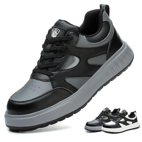 DUNPAI Chaussures de Sécurité Hommes Femmes Légère Chaussures de Travail | Confortable Basket de Securite avec Embout en Acier R