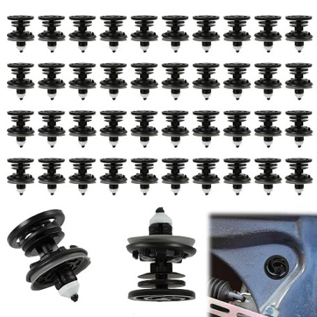 40 PCS Clips De Garniture De Porte Pour VW T5/T6 – Set De Clips De Fixation, Clips De Fixation En Plastique Avec Joint En Caoutc