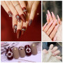 YPYMOD 6 Pcs Pinceau Nail Art Ongles, 6 Pcs Double Extrémité Nail Art Dotting Pen, Outils de Manucure pour Salon DIY à la Maison