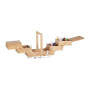 Relaxdays 10022204 Petite Boîte à Ouvrage Bambou Coffret Couture Travailleuse sans Contenu Corbeille Couvercle 20x27x15cm, Natur