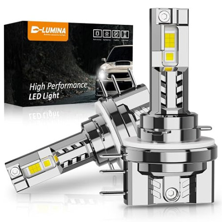 D-Lumina Ampoule LED H15 Canbus, 100W 10000LM 6500K, Puce CSP Super Lumineuse, Ampoules LED de Remplacement Halogènes, Système d
