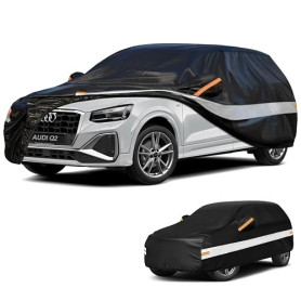 Holthly Bache Voiture Exterieur pour Audi Q2（2016-2026） Housse Voiture à 10 Couche,Bache Voiture 100% Imperméable,Bâche Protecti