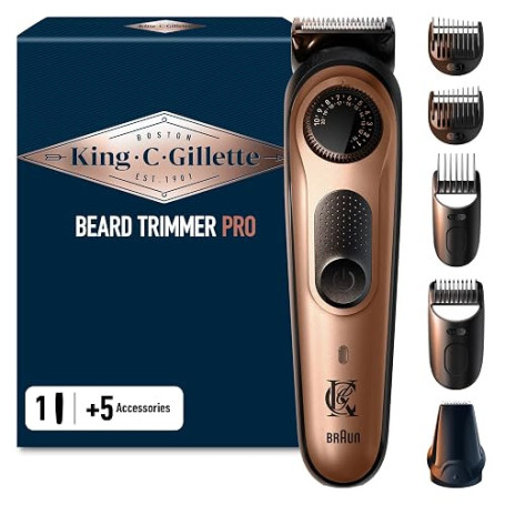 King C. Gillette Tondeuse Barbe Homme Pro, Electrique, Multicolore