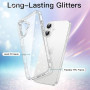 JETech Coque Pailletée pour iPhone 16, Transparent | Design Pailleté Scintillant, Étui Housse Protection Antichoc, Dos Transpare