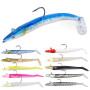 HOTUT Leurres de Pêche Souples, Leurre Souple Mer, Leurre Peche Carnassier pour Bar, Truite, Marigane, Leurre Peche avec T-Tail,