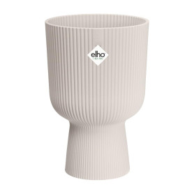 Elho Vibes Fold Coupe 30cm Pot de Fleur - Linen White | Ø 29.5 x H 44.7 cm | Convient à une Utilisation Intérieure | Plastique 1