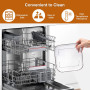 Grille Inox Empilable Carrée Pour Friteuse À Air Avec Pieds Silicone | Support Multiniveau Pour Cuisson, Séchage Des Fruits Et P