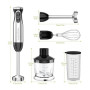 Bonsenkitchen Mixeur Plongeant, 4-en-1 Mixeur Plongeur Multifonction 1000W | 20 Vitesse Réglable, avec Fouet, Hachoir de 500ml e
